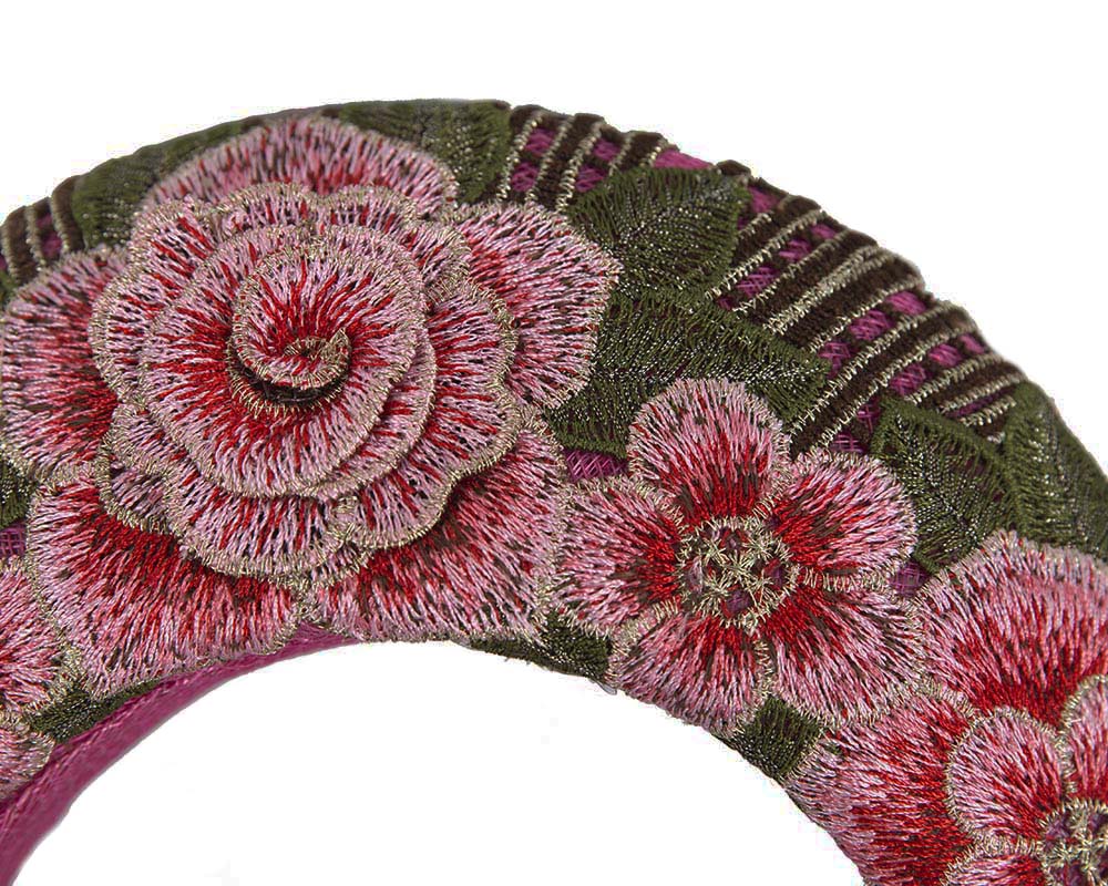 Exclusive fuchsia headband by Cupids Millinery