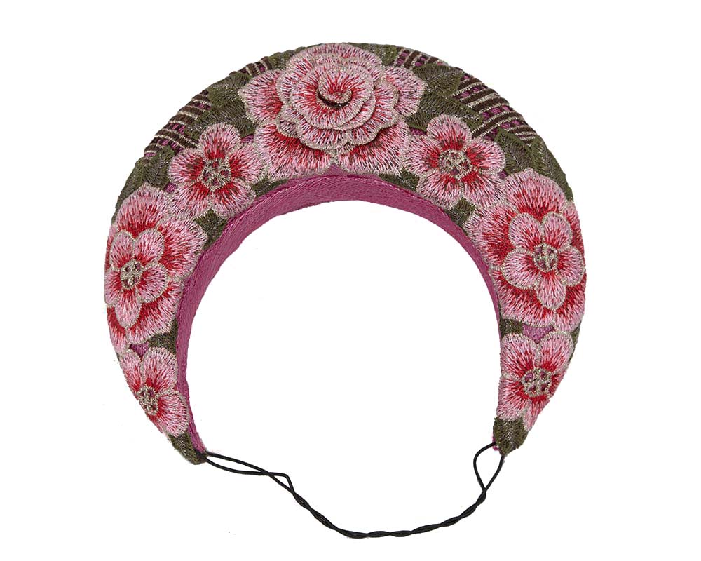 Exclusive fuchsia headband by Cupids Millinery