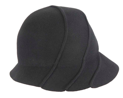 Black winter fashion bucket hat by Cupids Millinery-2