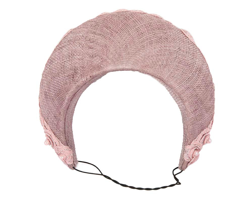 Exclusive dusty pink headband by Cupids Millinery
