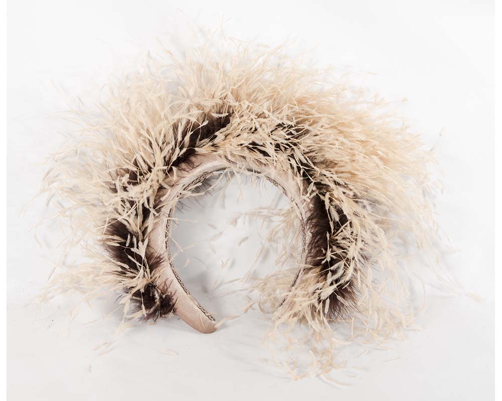 Bespoke headband with оstriсh feathers by Cupids Millinery