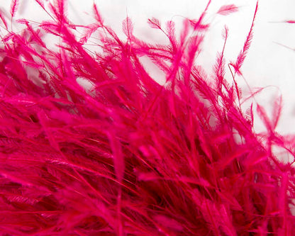 Bespoke fuchsia headband with оstriсh feathers by Cupids Millinery