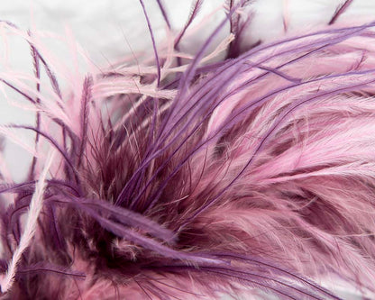 Bespoke lilac headband with оstriсh feathers by Cupids Millinery-2