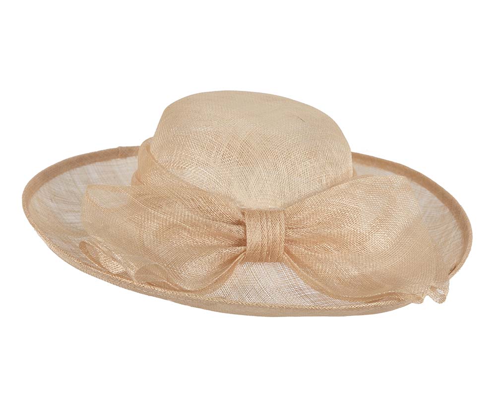 Large nude racing hat by Cupids Millinery Melbourne-3