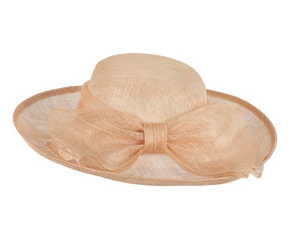 Large nude racing hat by Cupids Millinery Melbourne-3