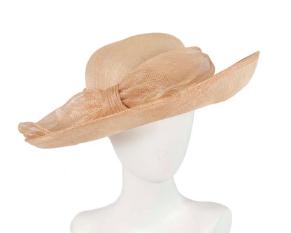 Large nude racing hat by Cupids Millinery Melbourne-0