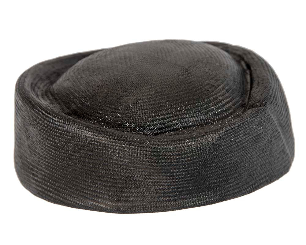 Black Jackie Onassis beret hat by Cupids Millinery-1