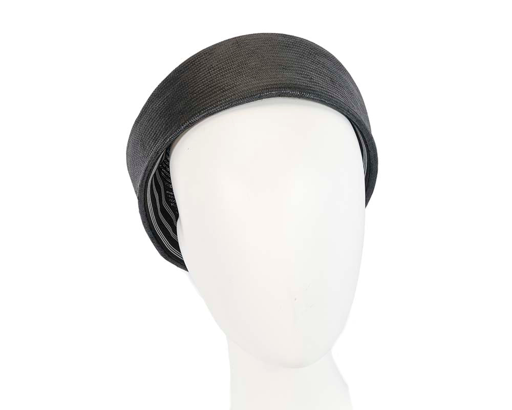 Black Jackie Onassis beret hat by Cupids Millinery-0
