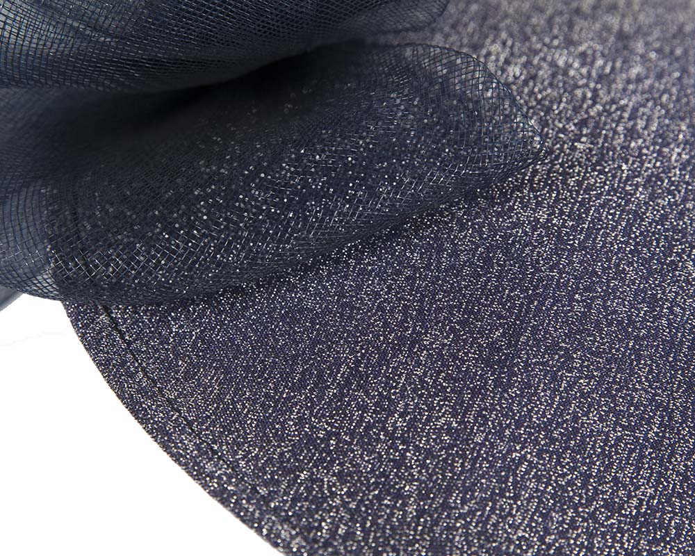 Large designers navy fascinator by Cupids Millinery-3