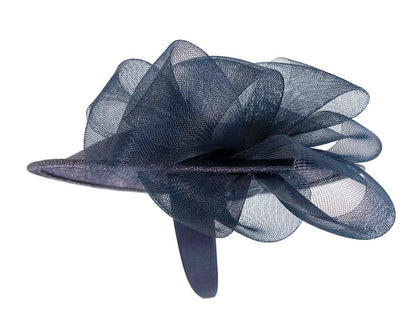 Large designers navy fascinator by Cupids Millinery-2