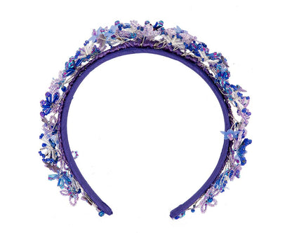 Bespoke blue designers fascinator headband by Cupids Millinery