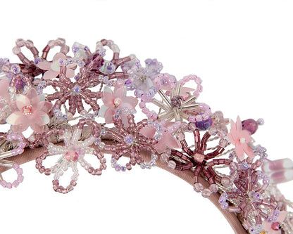Bespoke lilac designers fascinator headband by Cupids Millinery