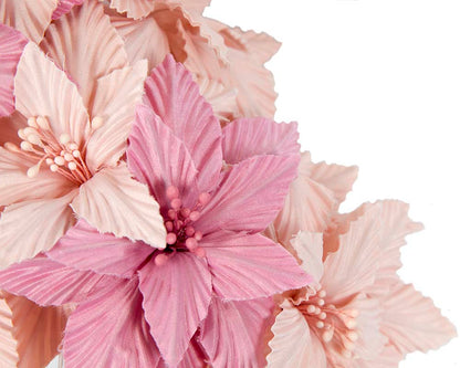 Bespoke pink flowers fascinator headband by Cupids Millinery