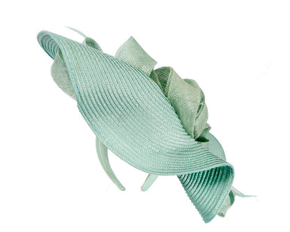 Bespoke light blue fascinator by Cupids Millinery Melbourne-4