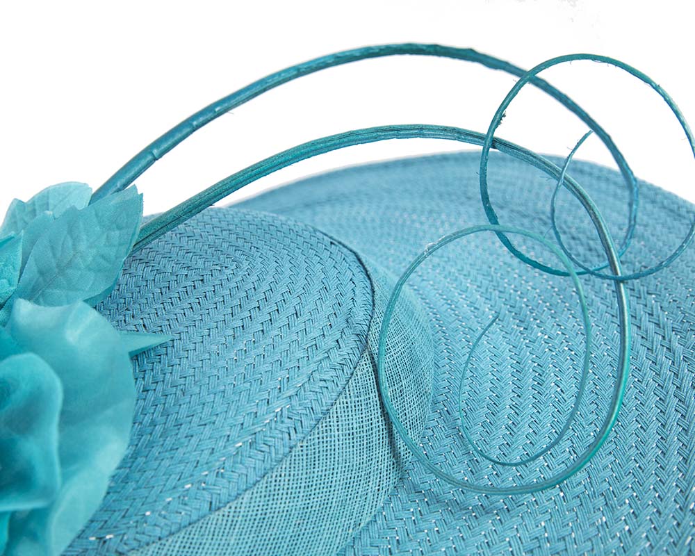 Bespoke blue fascinator by Cupids Millinery Melbourne