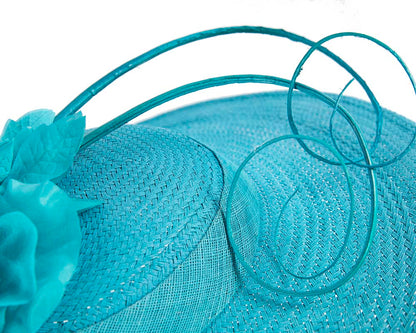 Bespoke blue fascinator by Cupids Millinery Melbourne