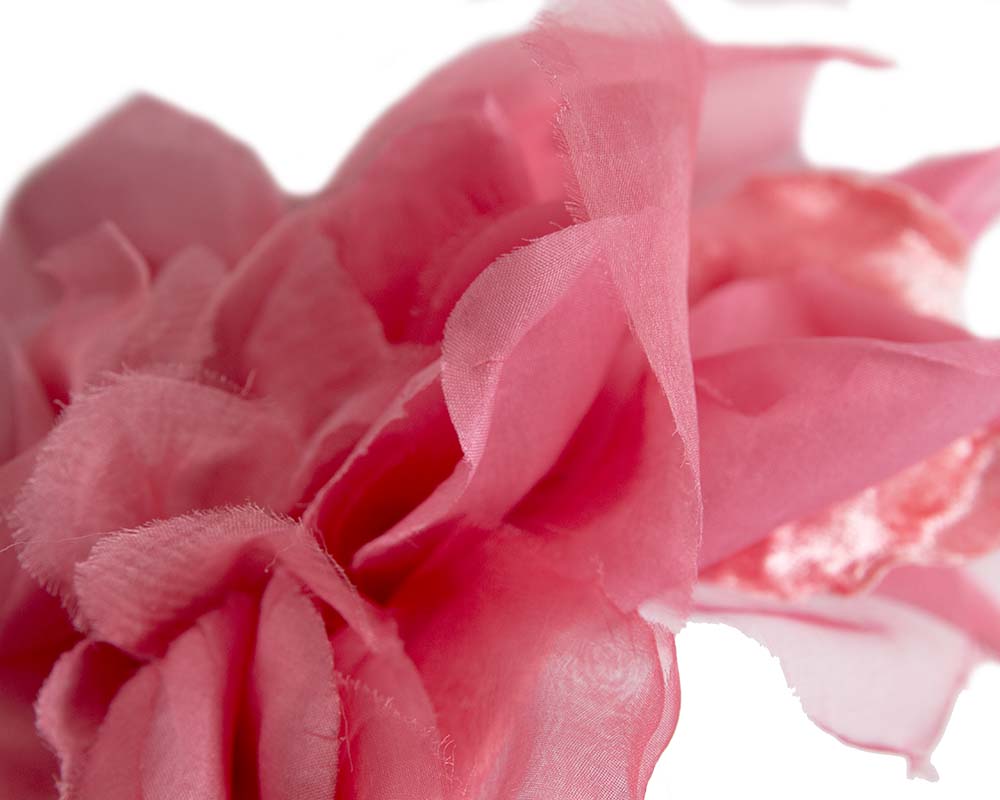 Large pink flower headband by Cupids Millinery-2