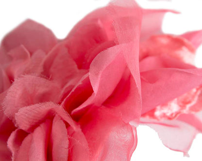 Large pink flower headband by Cupids Millinery-2