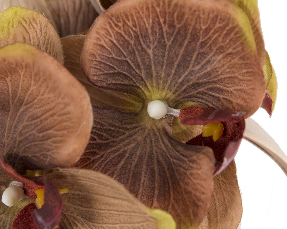 Bespoke coffee orchid flower headband by Fillies Collection