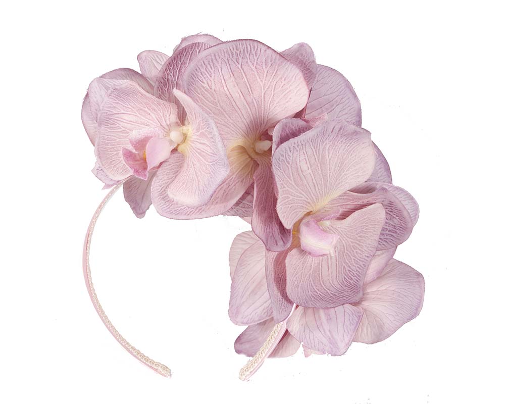 Bespoke lilac orchid flower headband by Fillies Collection