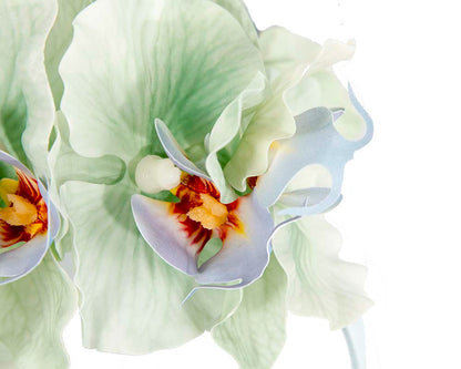 Bespoke mint green orchid flower headband by Fillies Collection