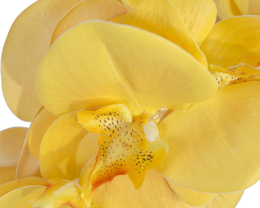 Bespoke yellow orchid flower headband by Fillies Collection
