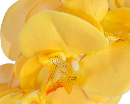 Bespoke yellow orchid flower headband by Fillies Collection