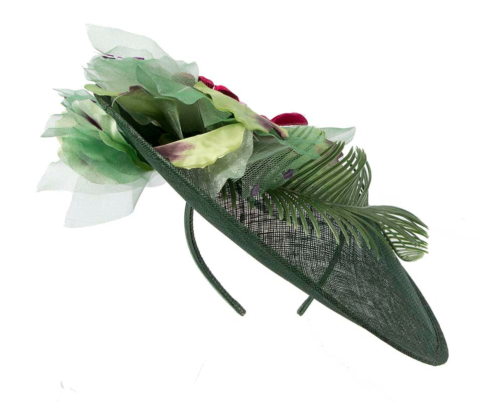 Bespoke green fascinator by Cupids Millinery-6