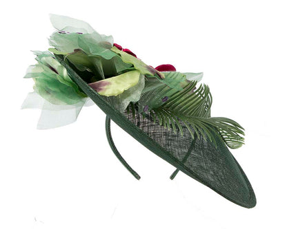 Bespoke green fascinator by Cupids Millinery-6
