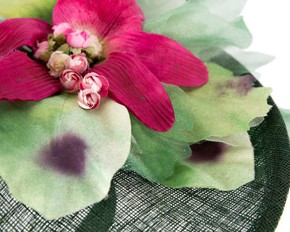 Bespoke green fascinator by Cupids Millinery-5