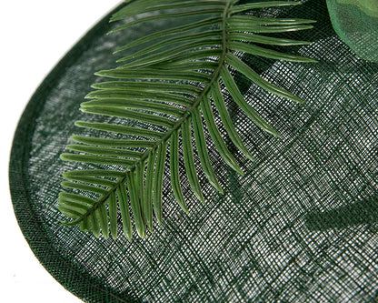 Bespoke green fascinator by Cupids Millinery-4