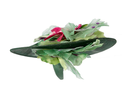 Bespoke green fascinator by Cupids Millinery-3