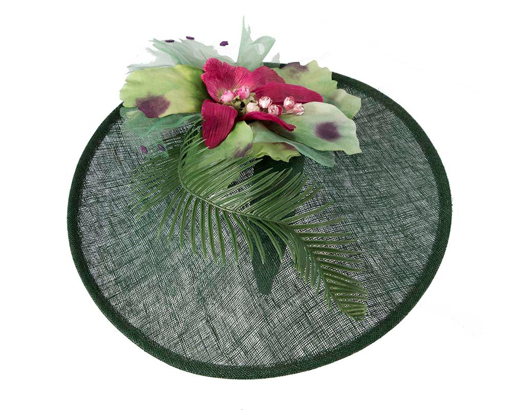 Bespoke green fascinator by Cupids Millinery-2