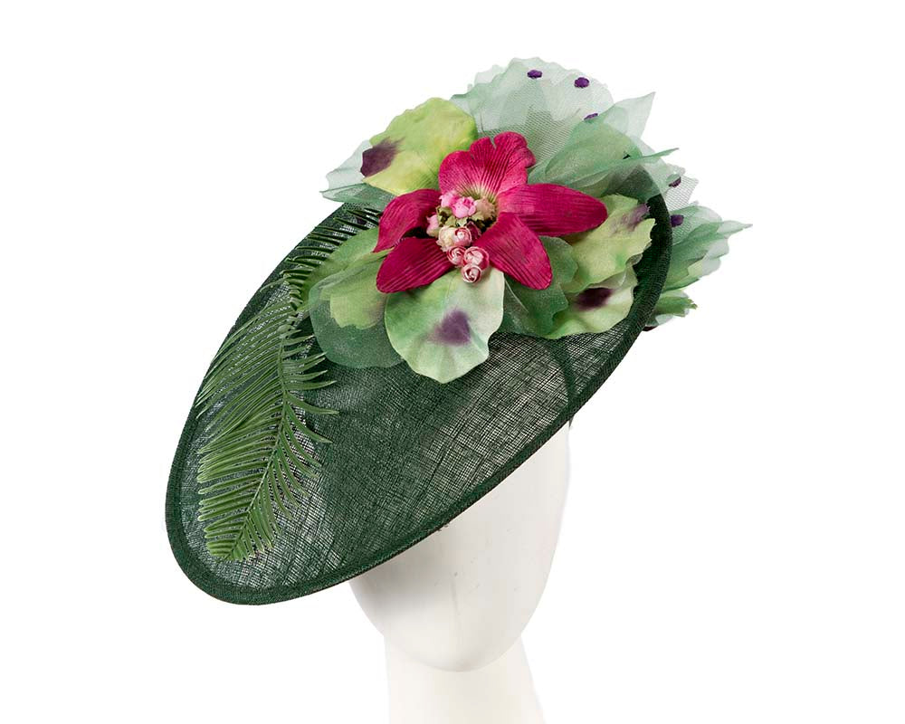 Bespoke green fascinator by Cupids Millinery-0