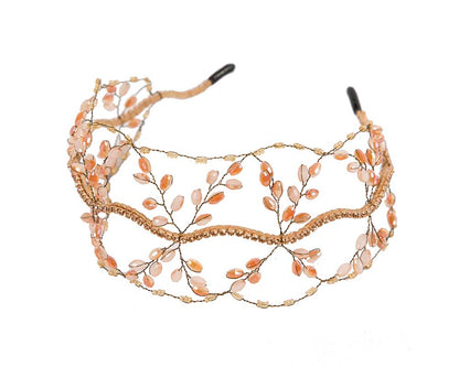 Exclusive gold headband fascinator by Cupids Millinery CU428