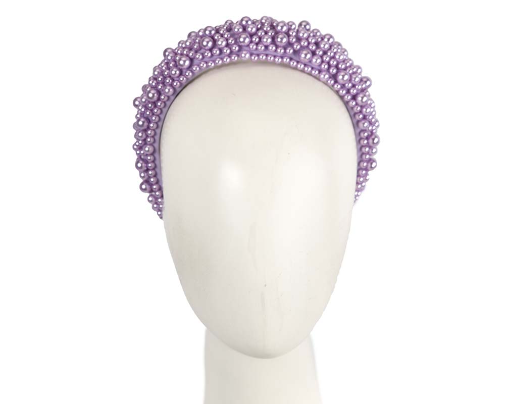 Lilac pearl fascinator headband by Cupids Millinery CU430-0