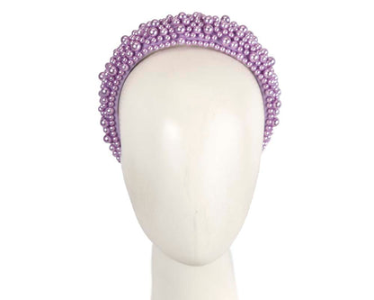 Lilac pearl fascinator headband by Cupids Millinery CU430-0