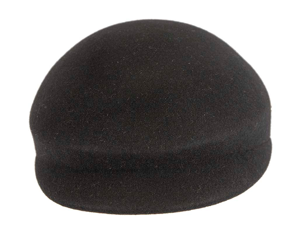 Black felt short beak beret-3