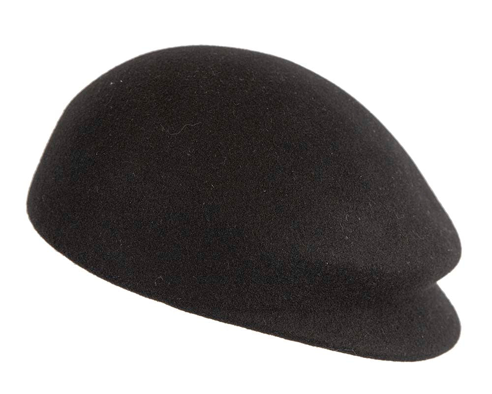 Black felt short beak beret-2