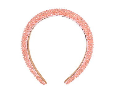 Pink crystals fascinator headband by Cupids Millinery CU441