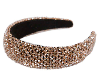 Bronze crystals fascinator headband by Cupids Millinery