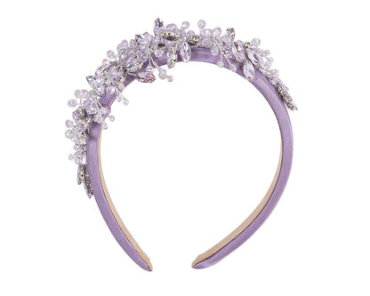 Lilac crystals fascinator headband by Cupids Millinery-1