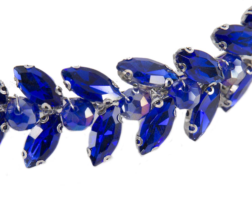 Petite blue crystal headband fascinator-2