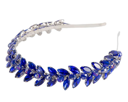Petite blue crystal headband fascinator-3