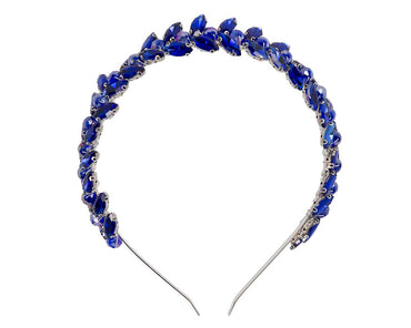 Petite blue crystal headband fascinator-1