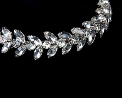 Petite silver crystal headband fascinator CU447