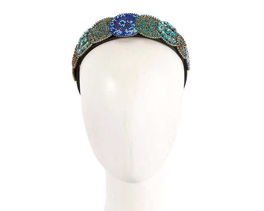 Unusual multi-tone headband fascinator CU448AQ-0