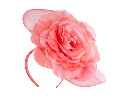 Large coral flower headband