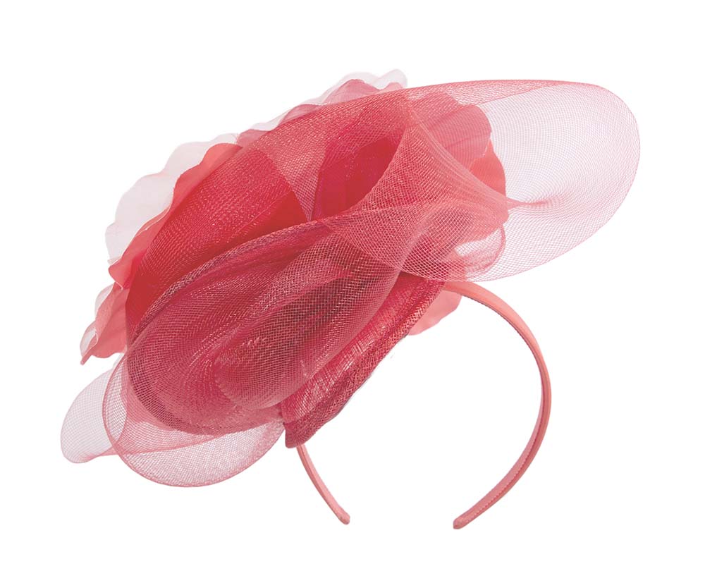 Large coral flower headband