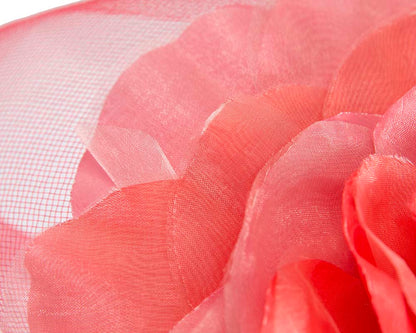Large coral flower headband